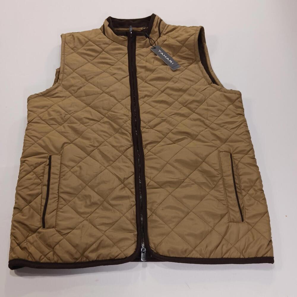 Elie Tahari Tan Quilted Vest